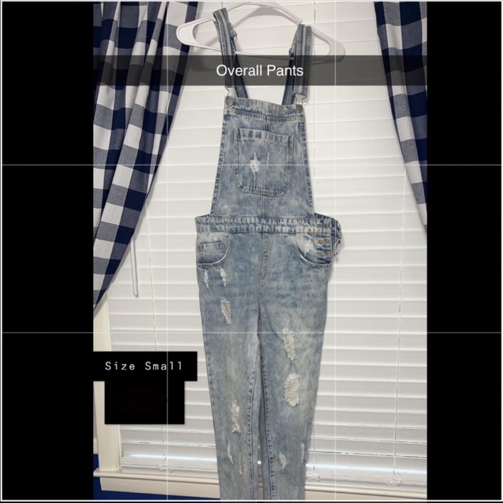 Washed Out Jean Overalls